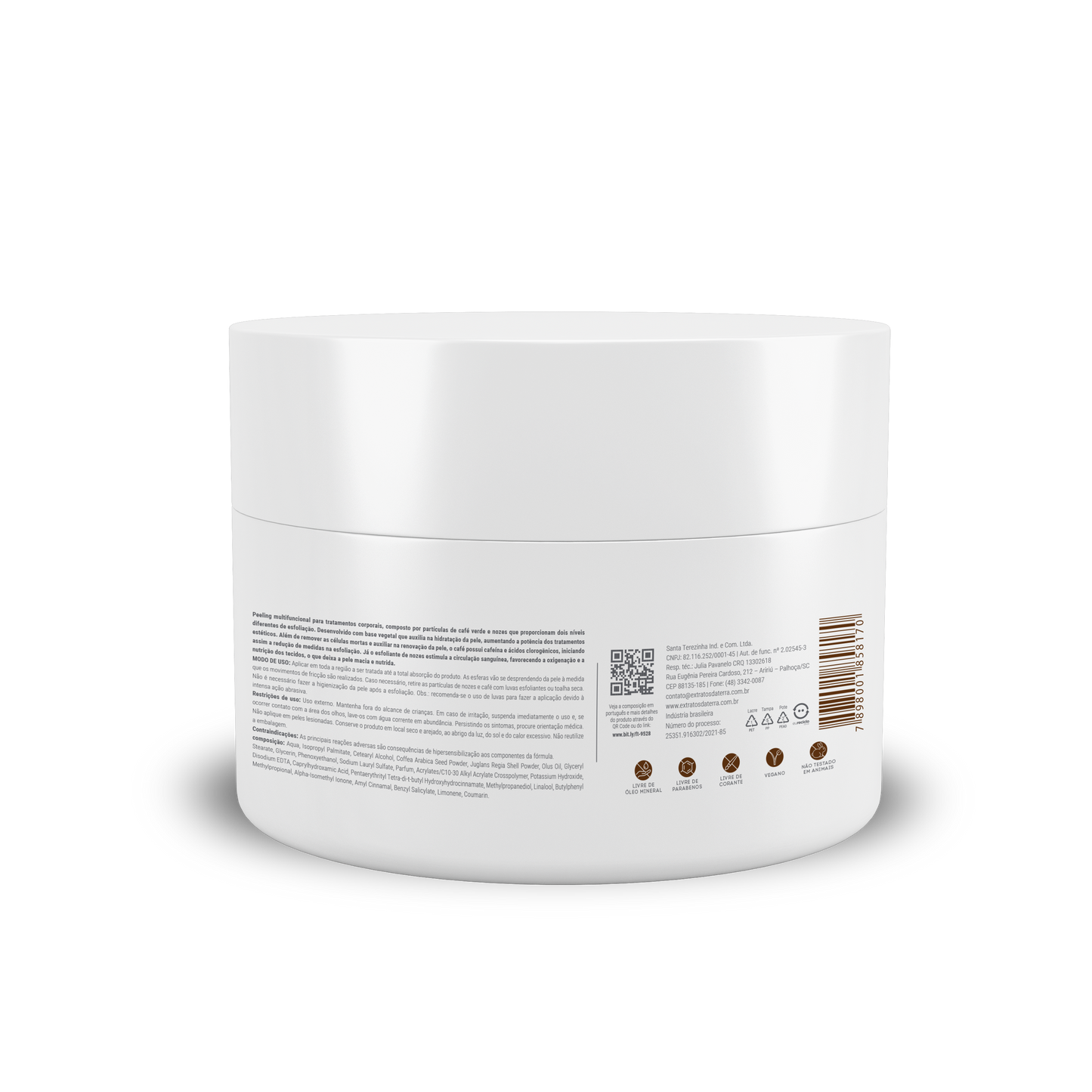 Peeling Esfoliante Café e Nozes 300g