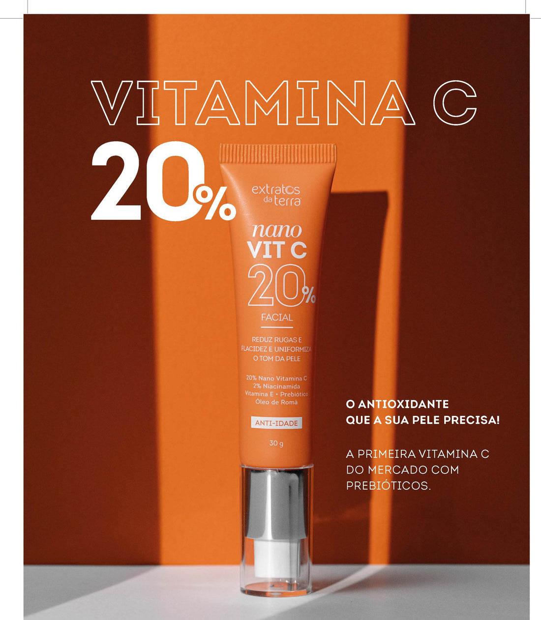 Vitamina C para o rosto: Creme com 20% de vitamina C + Niacinamida e muito mais!!!