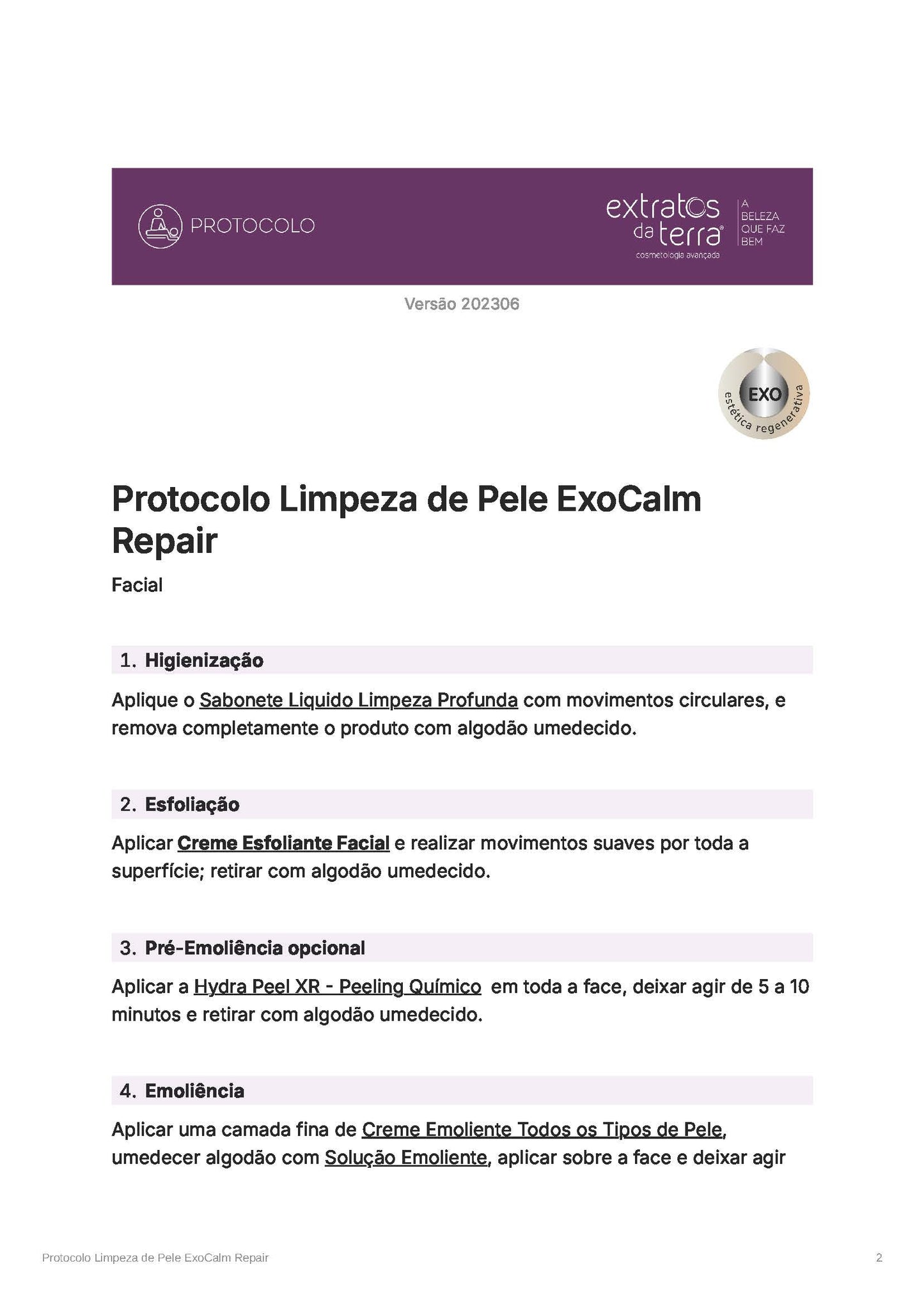 Kit para Limpeza de Pele REGENERATIVA - Com EXOCalm e HYDRA PEEL