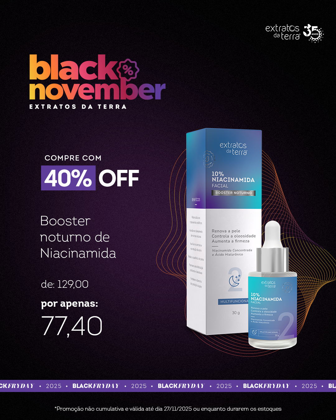 Sérum Niacinamida 10% - Booster Noturno