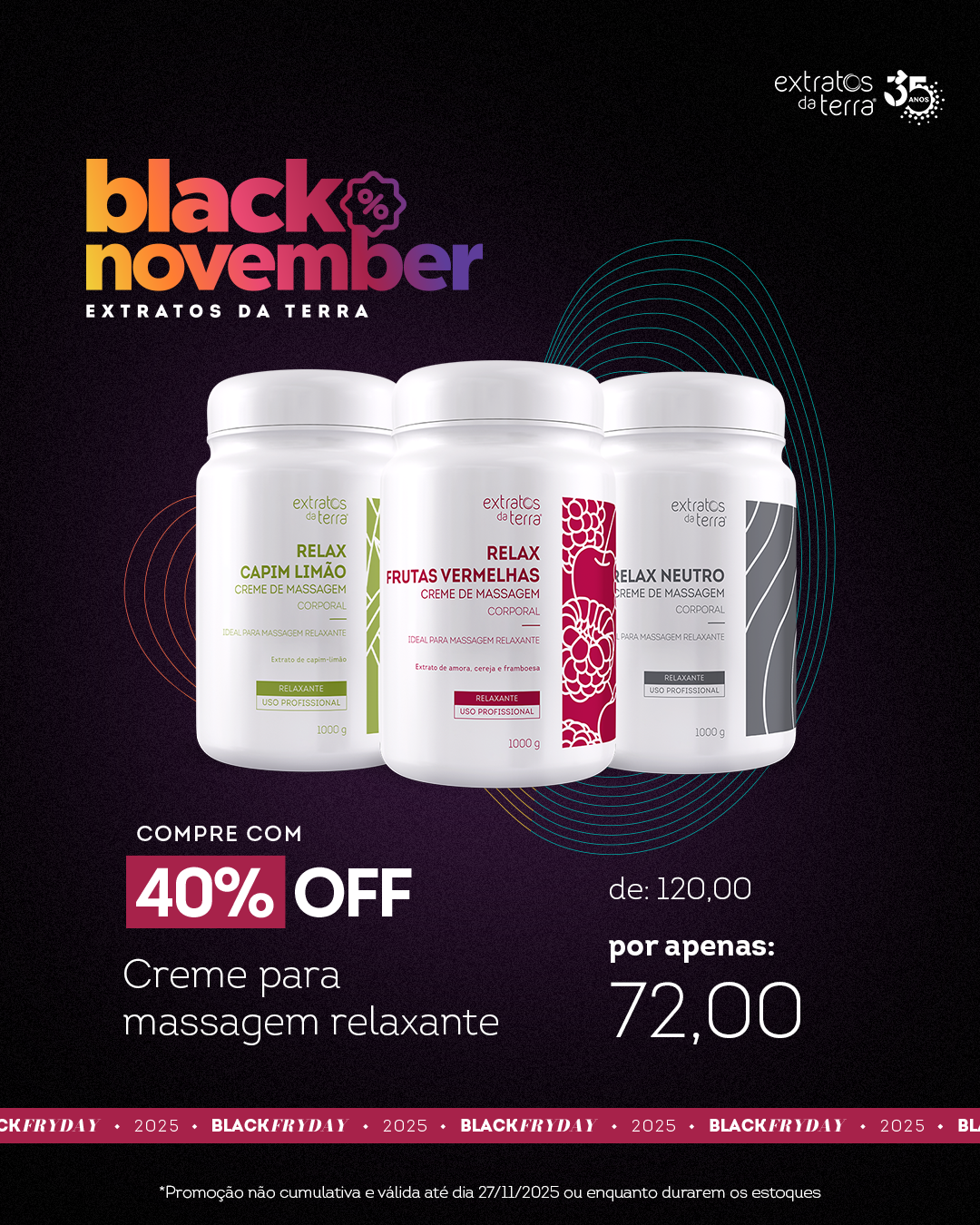 Creme de Massagem Relaxante Relax Capim Limao - 1000 g