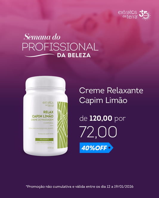 Creme de Massagem Relaxante Relax Capim Limao - 1000 g