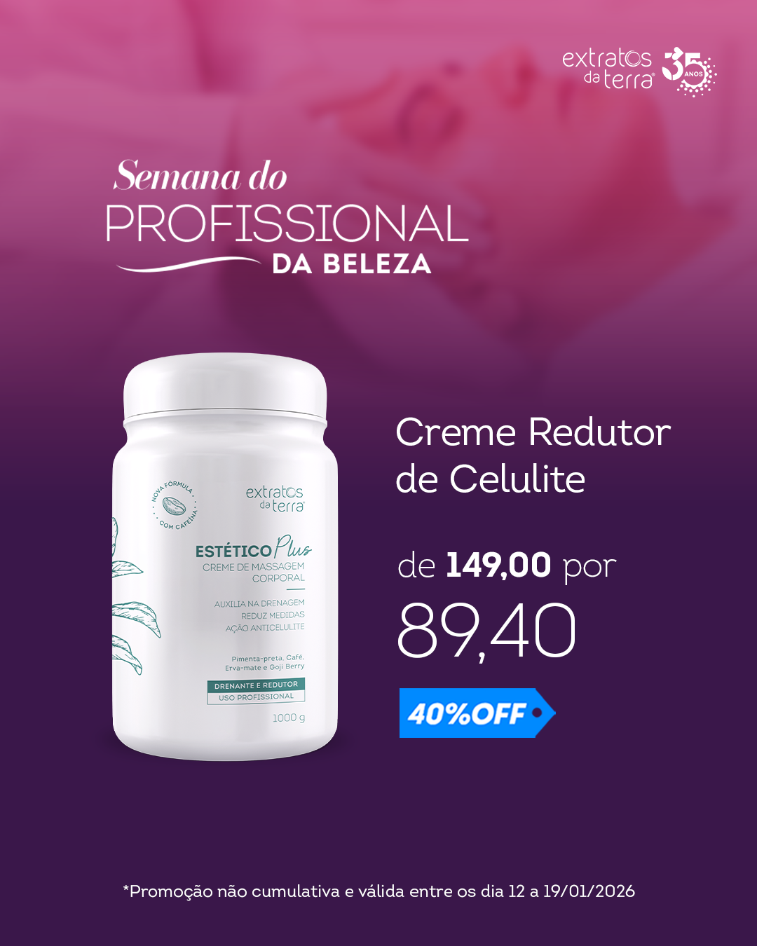 Creme de Massagem Drenante e Redutor Estético Plus 1000g