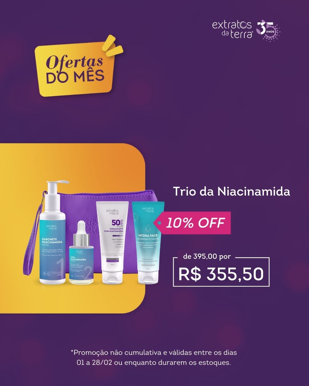Kit Skincare Dia & Noite com Niacinamida
