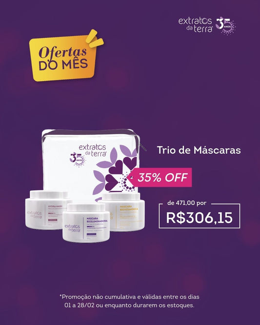 Trio de máscaras 40%OFF