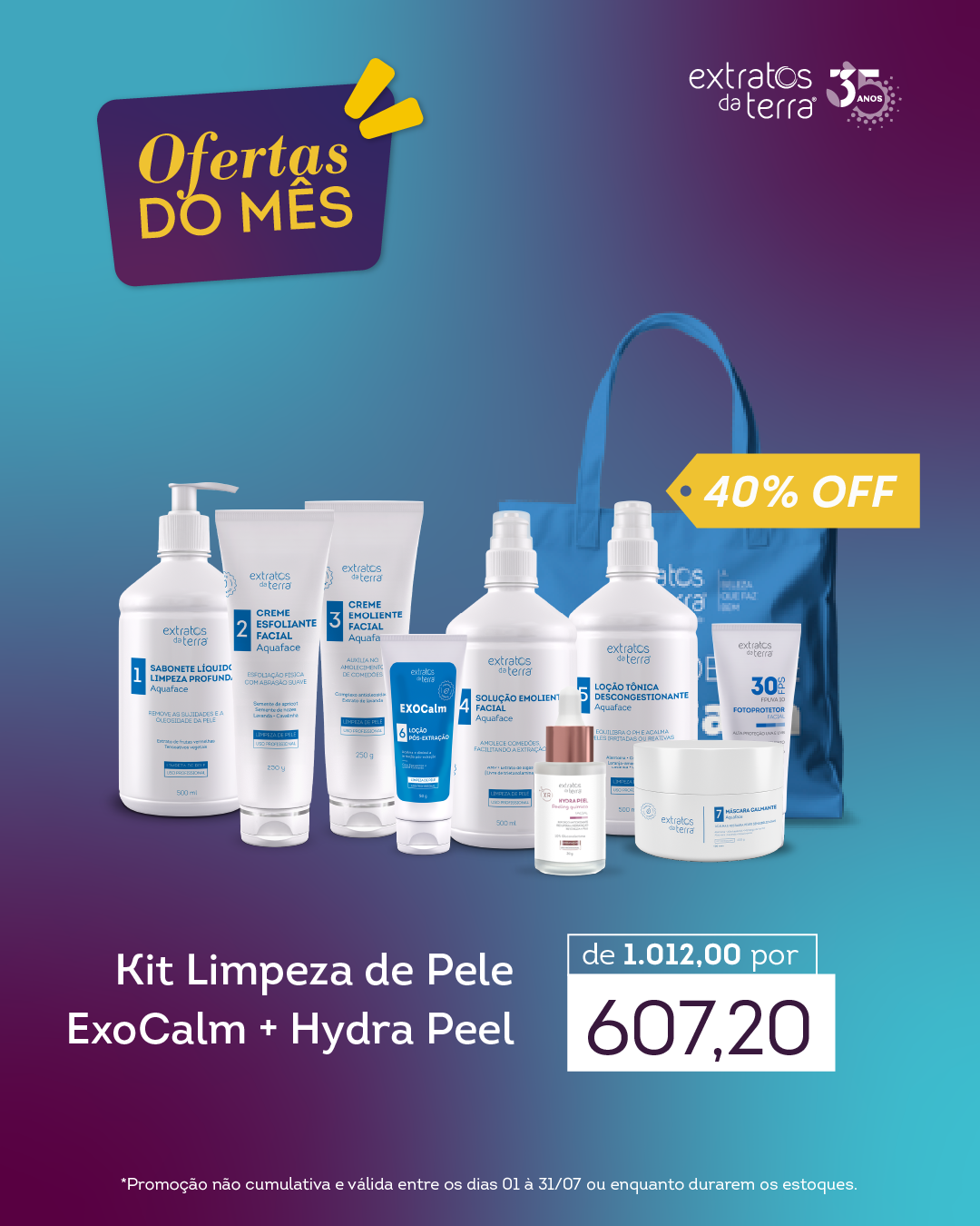 Kit para Limpeza de Pele REGENERATIVA - Com EXOCalm e HYDRA PEEL