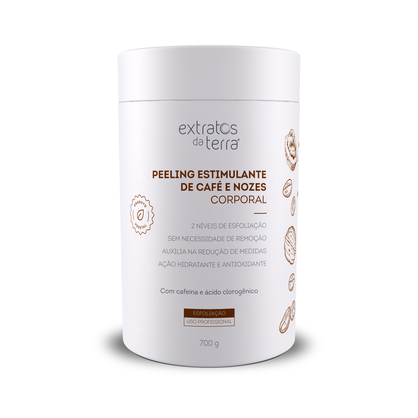 Peeling Estimulante de Cafe e Nozes - 700 g