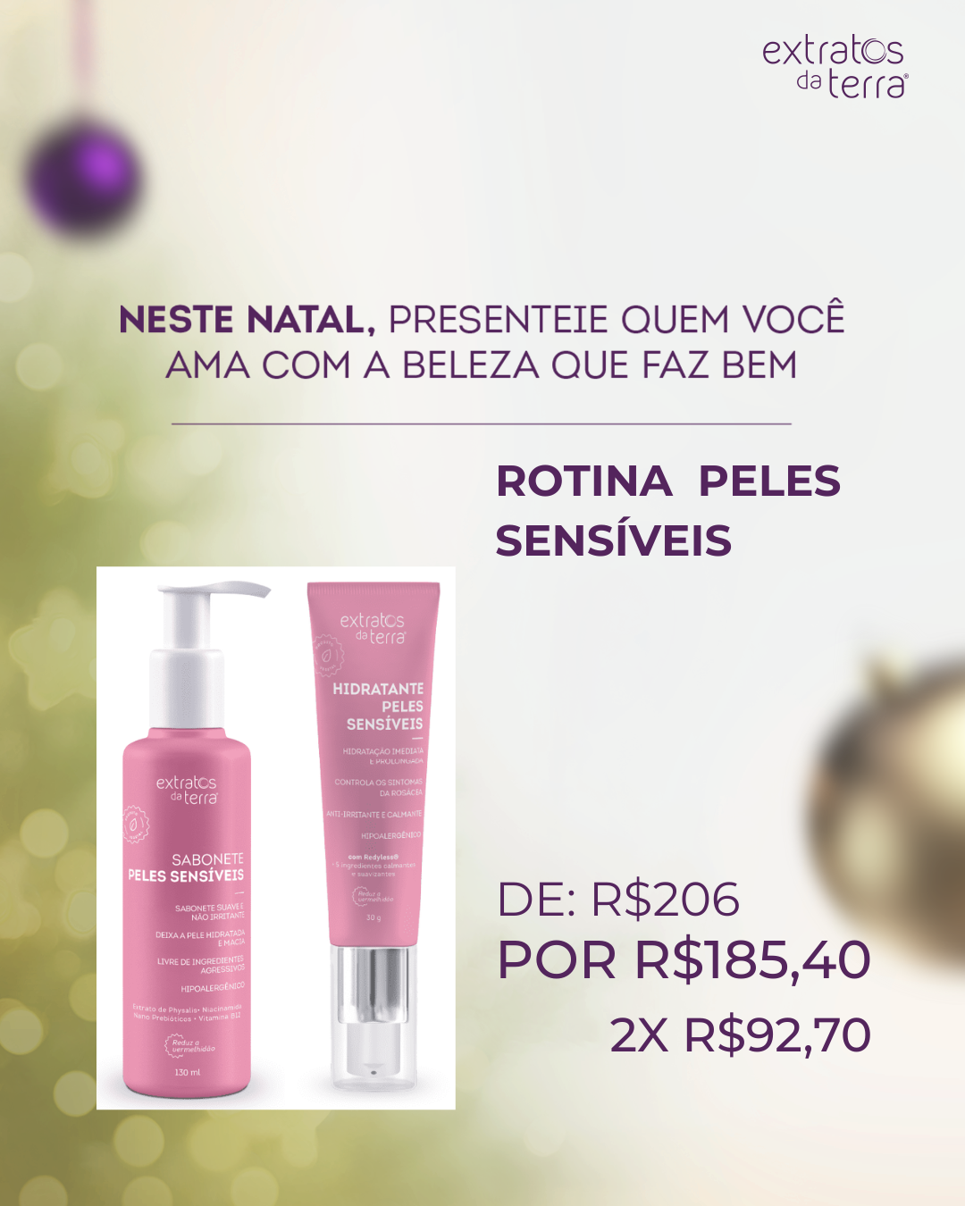 Kit para o tratamento da rosácea e pele sensível